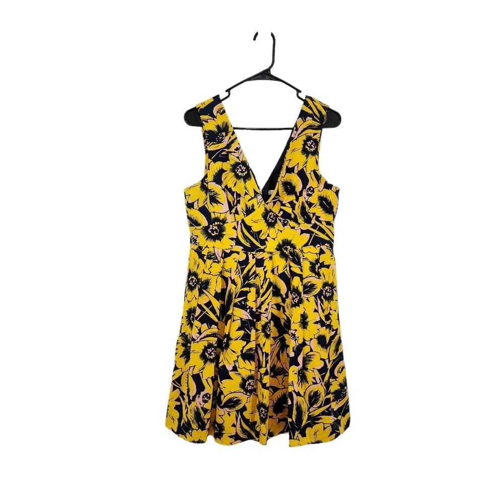J. Crew Women's Floral Pleated Flared Dress - 10